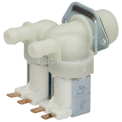 Crystal Cold Water Double Solenoid Inlet Valve : 180deg. 12 Bore Outlets