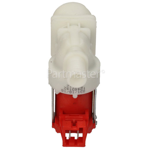 Brandt Hot Water Single Solenoid Inlet Valve : 180Deg. With Protected Tag Fitting & 11mm Outlet Bore