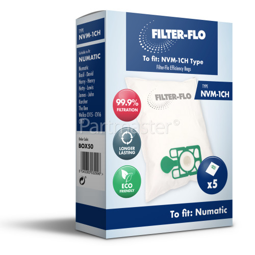 Filter-Flo Henry 200 NVM-1CH Filter-Flo Synthetic Dust Bags (Box Of 5)