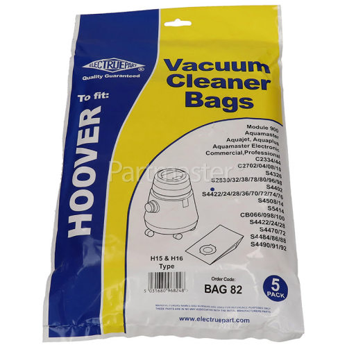 Hoover H16 Dust Bag (Pack Of 5) - BAG82