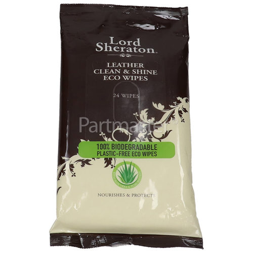 Lord Sheraton Leather Clean & Shine Eco Wipes (Pack Of 24)