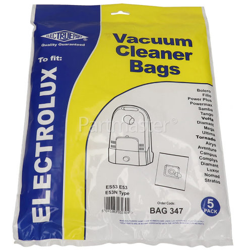 ES53 Filter-Flo Synthetic Dust Bags (Pack Of 5) - BAG347