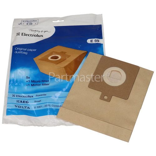 Electrolux Z3318 E59 Powerlite Paper Bag (Pack Of 5)