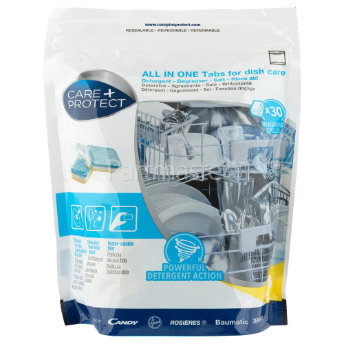 Care+Protect All-In-One Dishwasher Detergent Tablets - Pack Of 30
