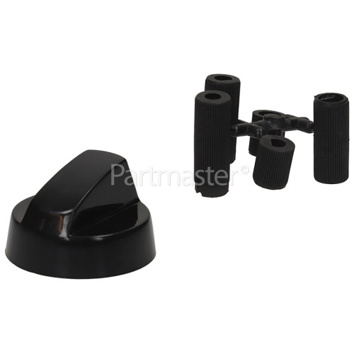 Zanussi Universal Multifit Cooker Control Knob - Black