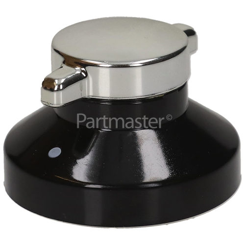 444446038 Hob Burner Control Knob - Black / Silver