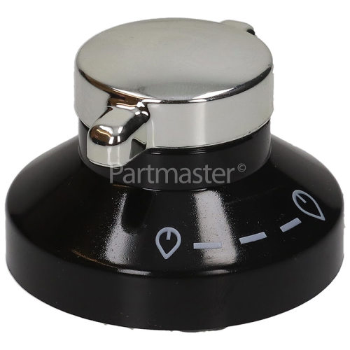 444446038 Hob Burner Control Knob - Black / Silver