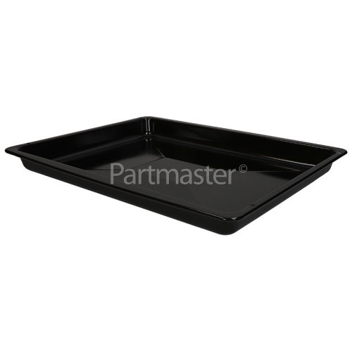 Grundig Enamelled Grill Pan - Black : 462X372mm X 37mm Deep (Cookshop)