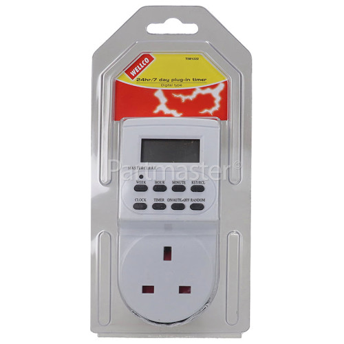 Wellco 24 Hour & 7 Day Plug-in Digital Timer - UK Plug