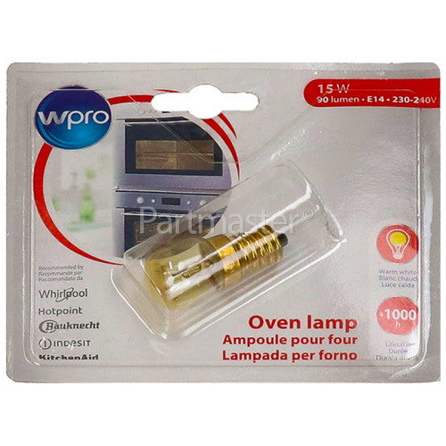 Wpro 15W Oven Lamp SES/E14 230-240V