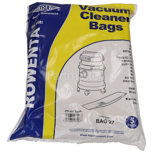 Rowenta ZR81 Dust Bag (Pack Of 5) - BAG27