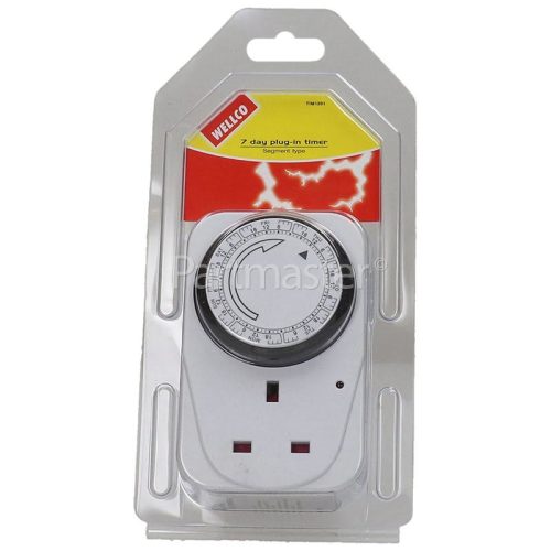 Wellco 7 Day Plug-in Segment Timer - UK Plug