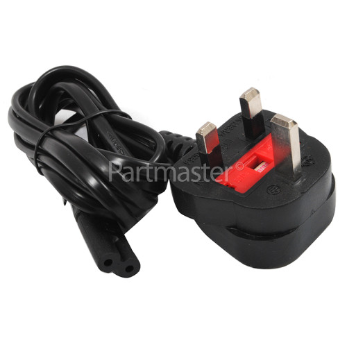 Universal 2M 5A Figure 8 Mains Lead - UK Plug