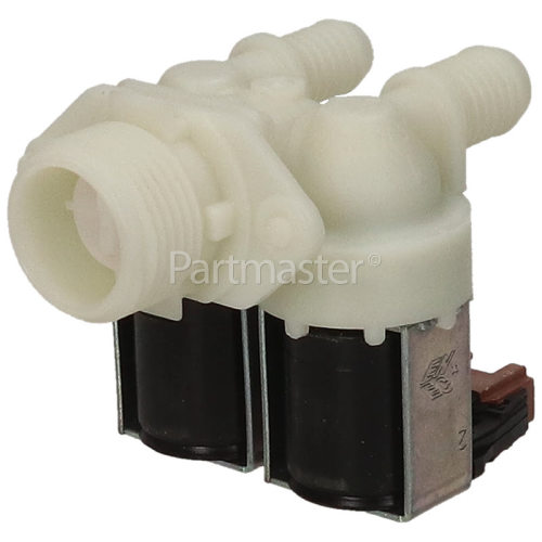 AEG Cold Water Double Solenoid Inlet Valve : 180Deg. With Protected (push) Connectors