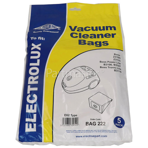 White & Brown AT 1300 E62 & U62 Dust Bag (Pack Of 5)