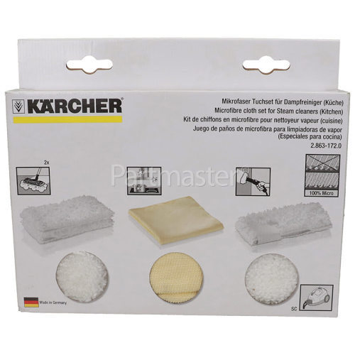 Karcher Microfibre Steam Cleaner Kitchen Cloth Set