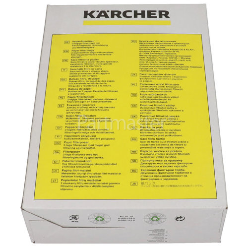 Karcher A2801 Plus Dust Bags & Micro Filter (Pack Of 5)