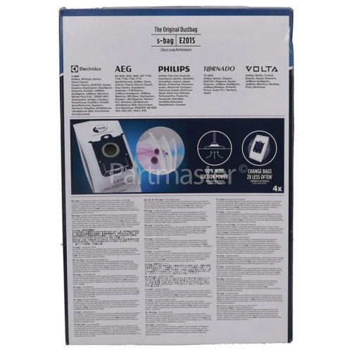 Electrolux E201B S-Bag Classic Paper Bag (Pack Of 4)