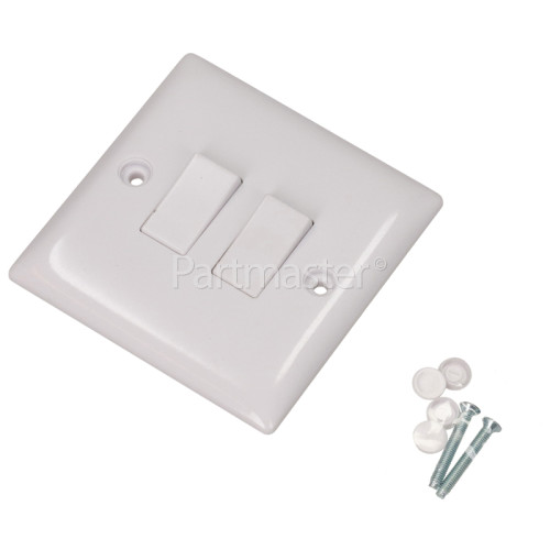 Wellco Slimline 2 Gang 2 Way Light Switch