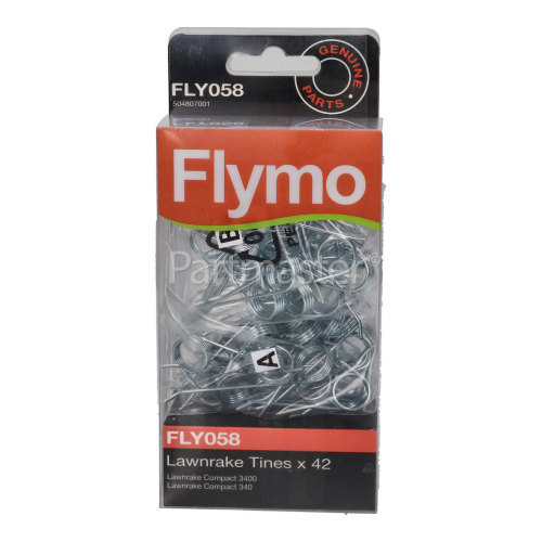 Flymo Lawnrake Compact 3400 FLY058 Lawnrake Tines - Pack Of 42