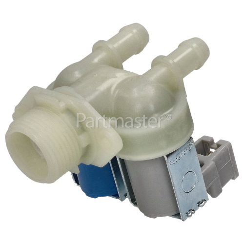 Hotpoint Cold Water Double Inlet Solenoid Valve : 180Deg. With Protected Tag Fitting