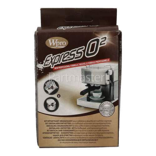 Wpro Descaler & Degreaser (cleaning) Kit: Coffee / Espresso Machines