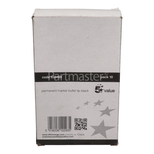 Staples Advantage Black Permanent Marker: Pack Of 10