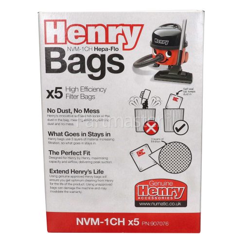 Numatic NVM-1CH 3 Layer Hepaflo Filter Dust Bag (Pack Of 5)