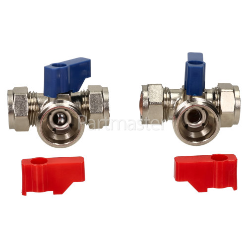 Philco Hose Taps Tee Type (1 Pair) : For Plumbing In Your Washing Machine Or Dishwasher