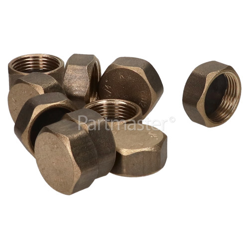 End Of Line Tap Compression Blanking Cover Cap Nut (Box Of 10) : Size : 3/4 Inch