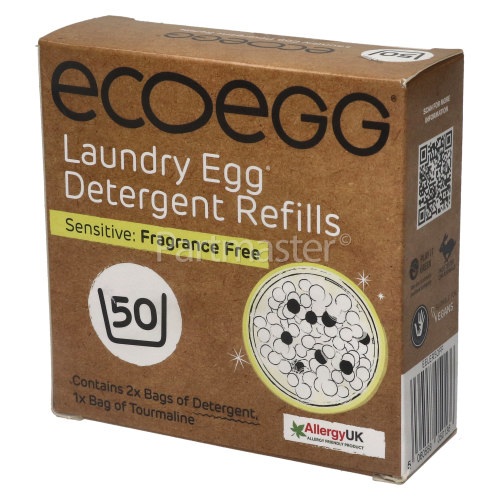 Ecoegg Washing Machine Fragrance Free Laundry Egg Refill Pellets - 50 Washes