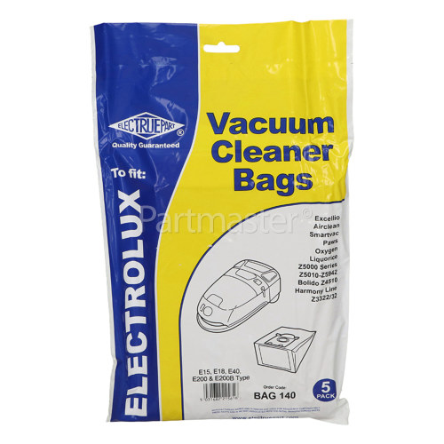 E15 E40 E200 & E200B Dust Bag (Pack Of 5) - BAG140