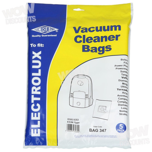 Pack of 5 Electruepart  Vacuum Dust Bags to fit Nilco 1107 