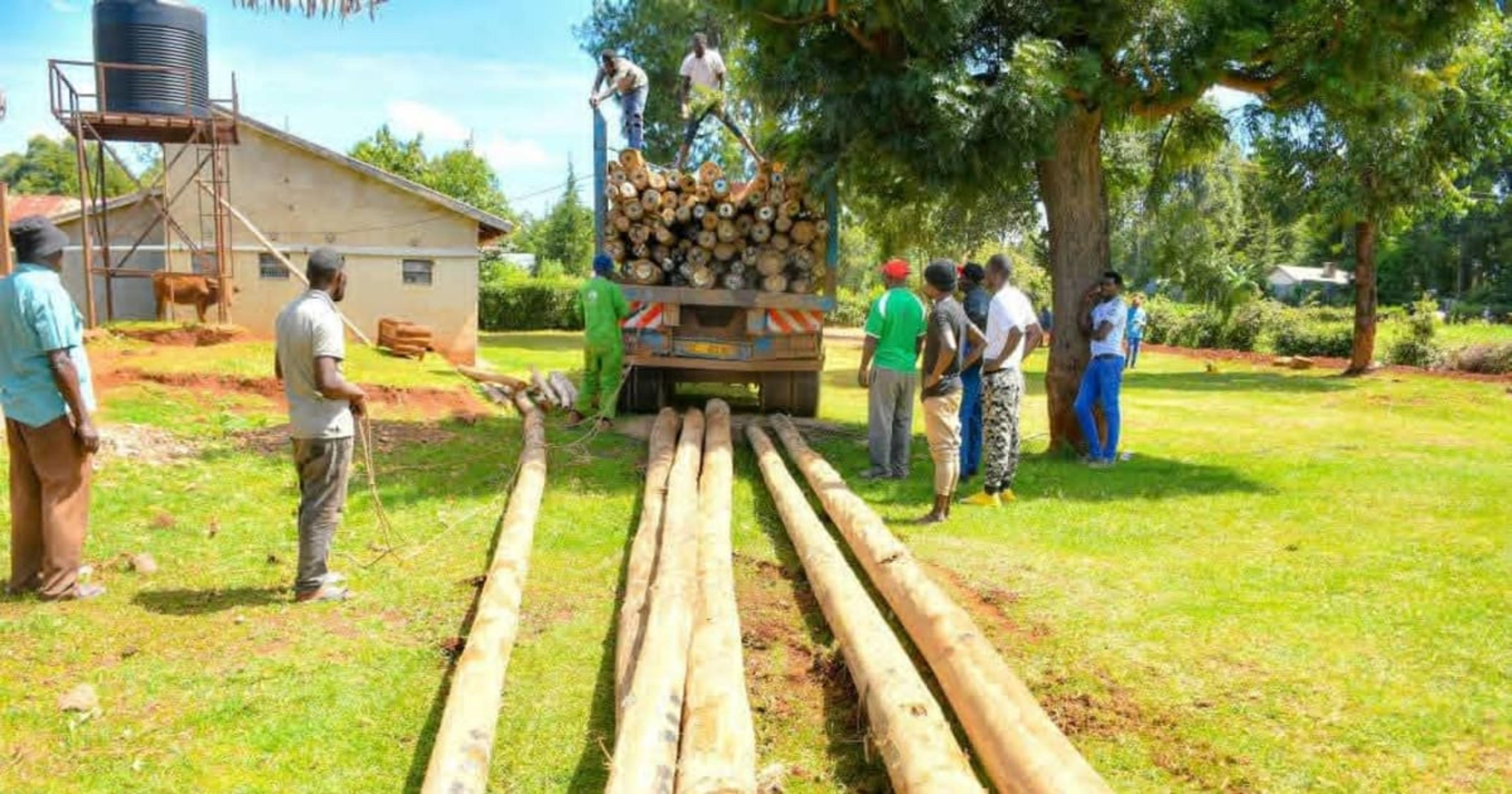 71 Poles Delivered for Electrification in Lunani as Likuyani Expands Power Connectivity