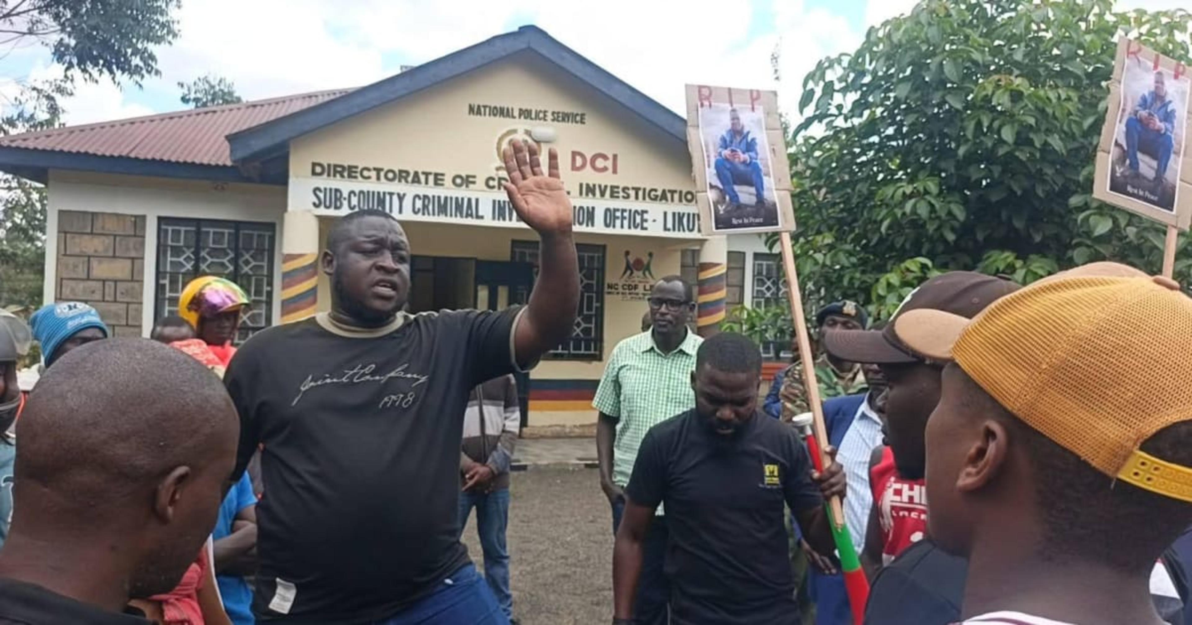 Nangili Residents Storm DCI Matunda Demanding Justice for Antonio Malungu