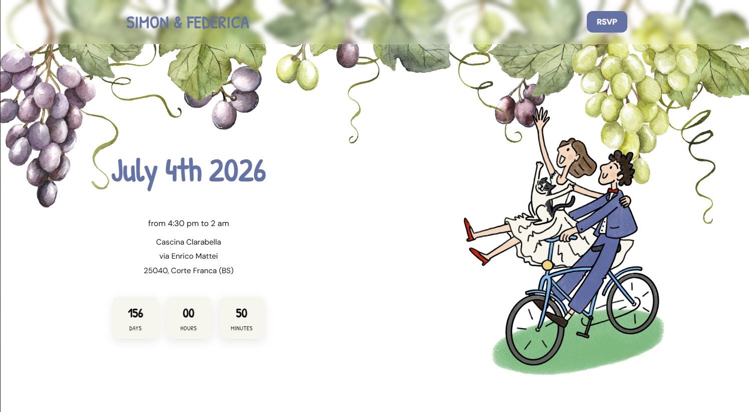 Simon & Federica Wedding Website