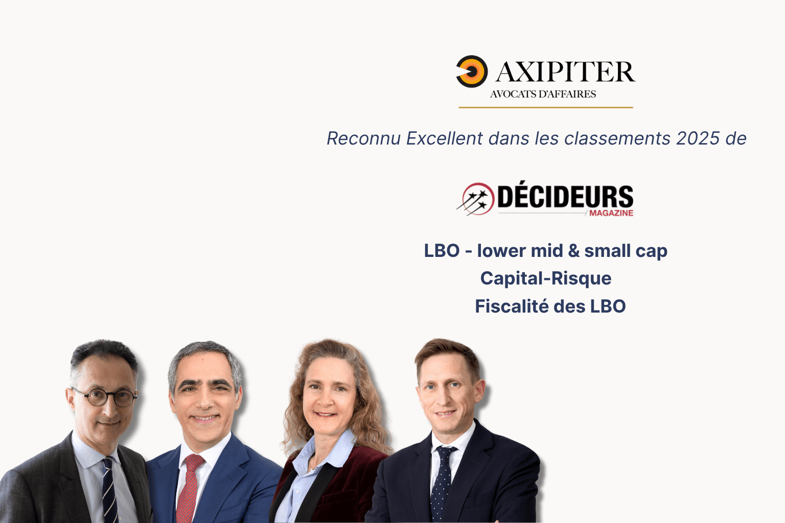 Classement Axipiter par Décideurs Leaders League – Capital Investissement 2025