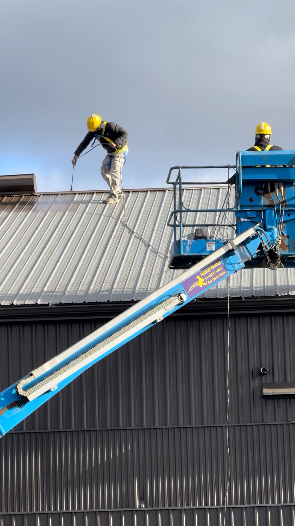 Industrial roof painting