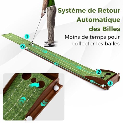 Vue 4 de Costway Tapis De Putting
