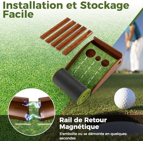 Vue 6 de Costway Tapis De Putting