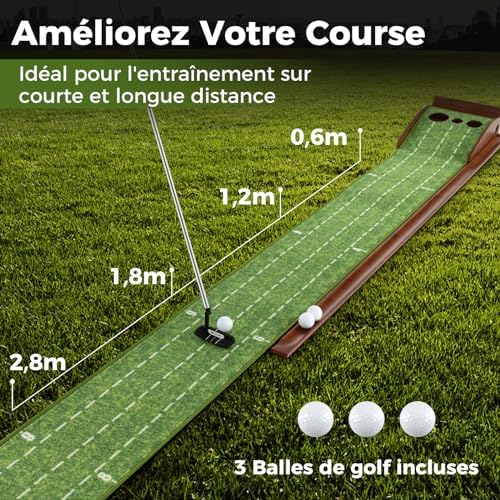 Vue 7 de Costway Tapis De Putting