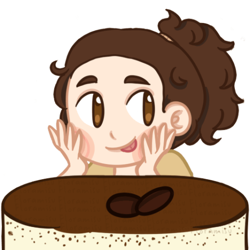 Chibi of me and icon of the store, drawn by yours truly