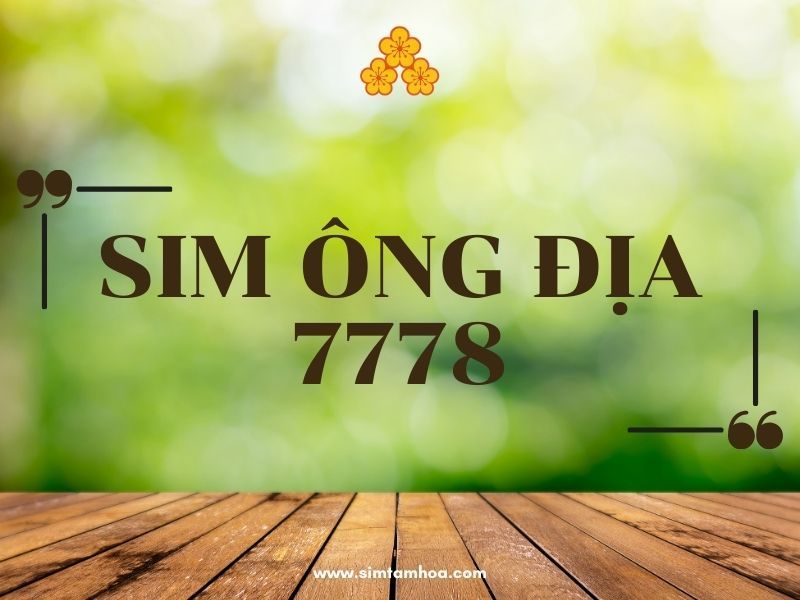 Sim Ông Địa 7778
