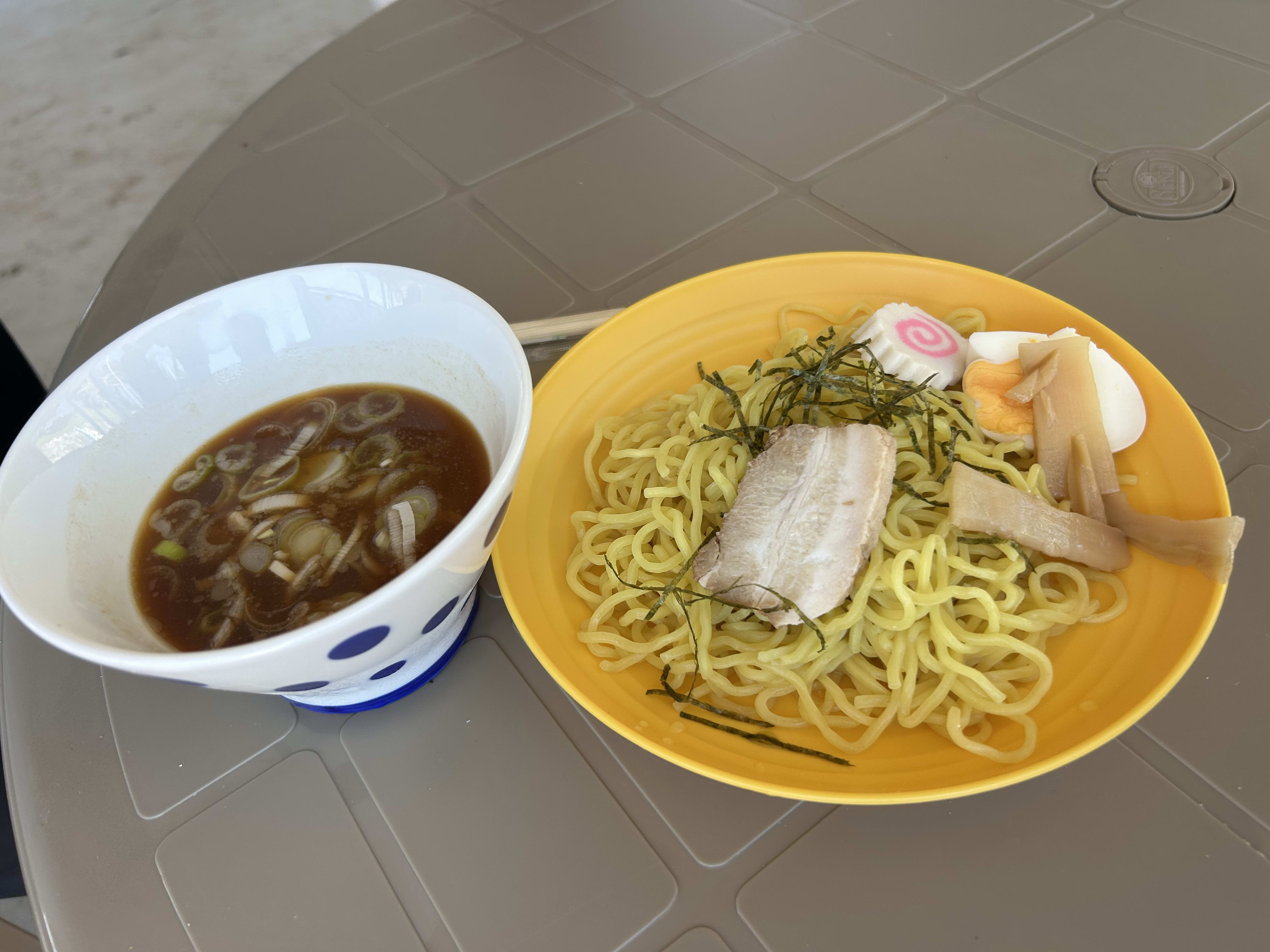 城崎海水浴場の海の家のつけ麺