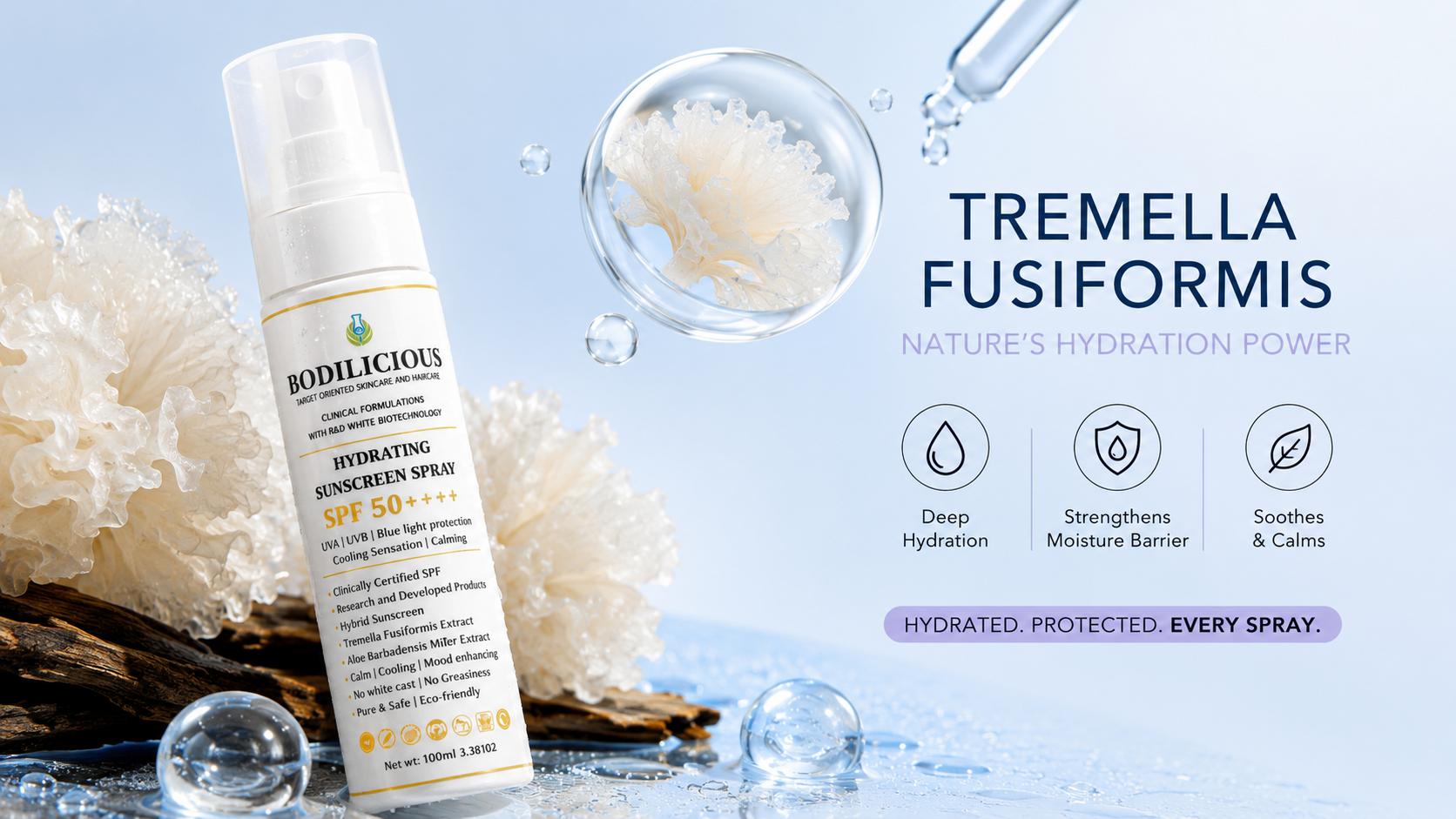 What Is Tremella Fusiformis (Mushroom Extract) and Why It's in Your Sunscreen Spray
