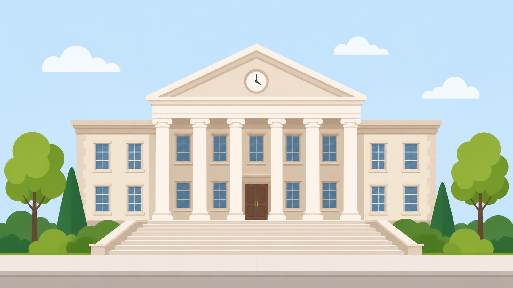 Classical American county courthouse exterior illustrating the Mississippi probate process