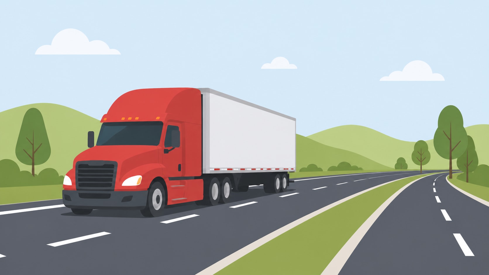 Tractor-trailer truck on a Mississippi highway illustrating commercial trucking accident cases