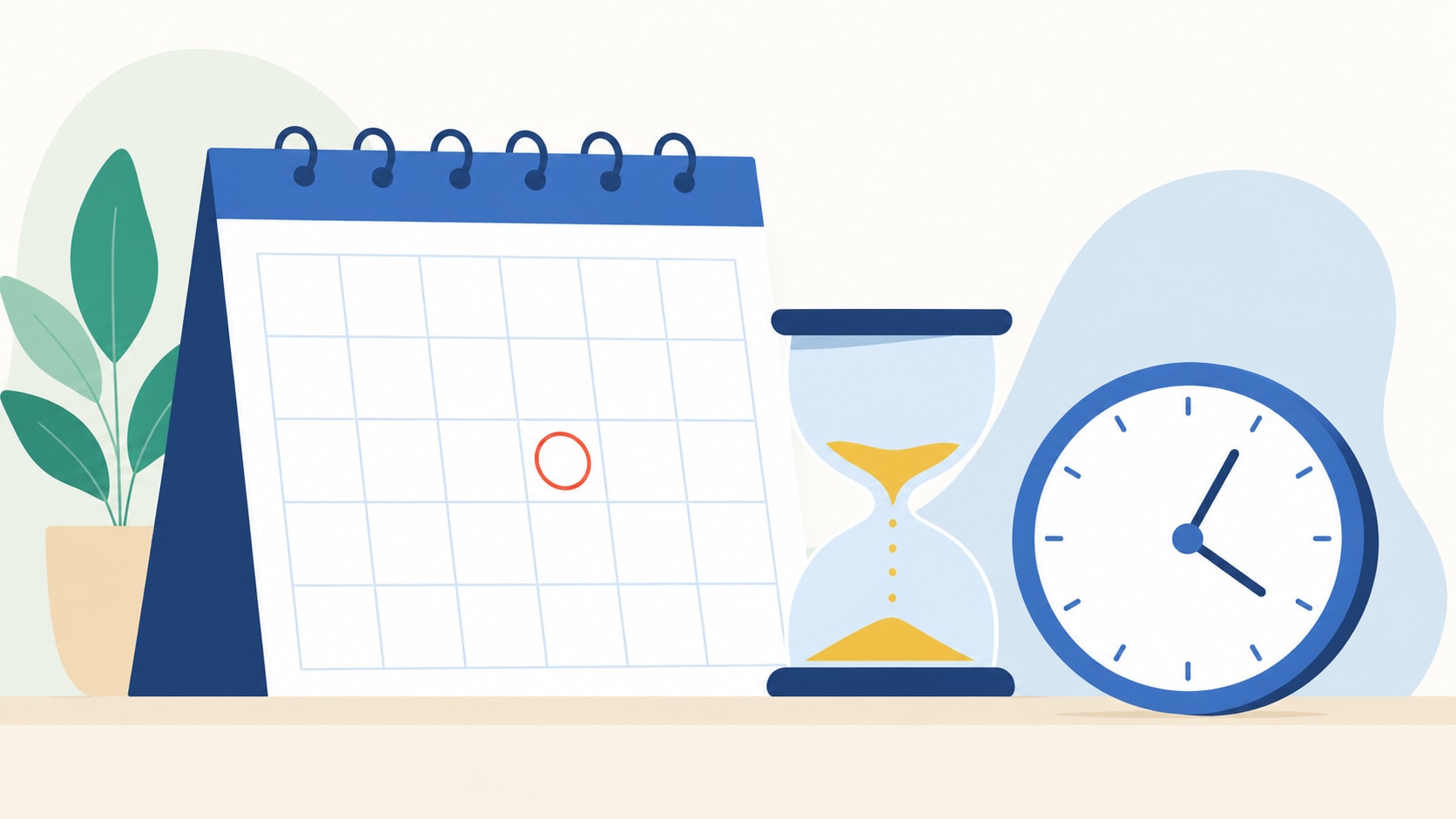 Calendar and hourglass illustrating the Mississippi personal injury statute of limitations