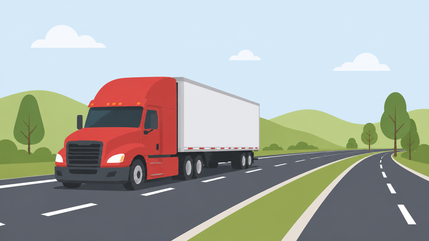 Tractor-trailer truck on a Mississippi highway illustrating commercial trucking accident cases