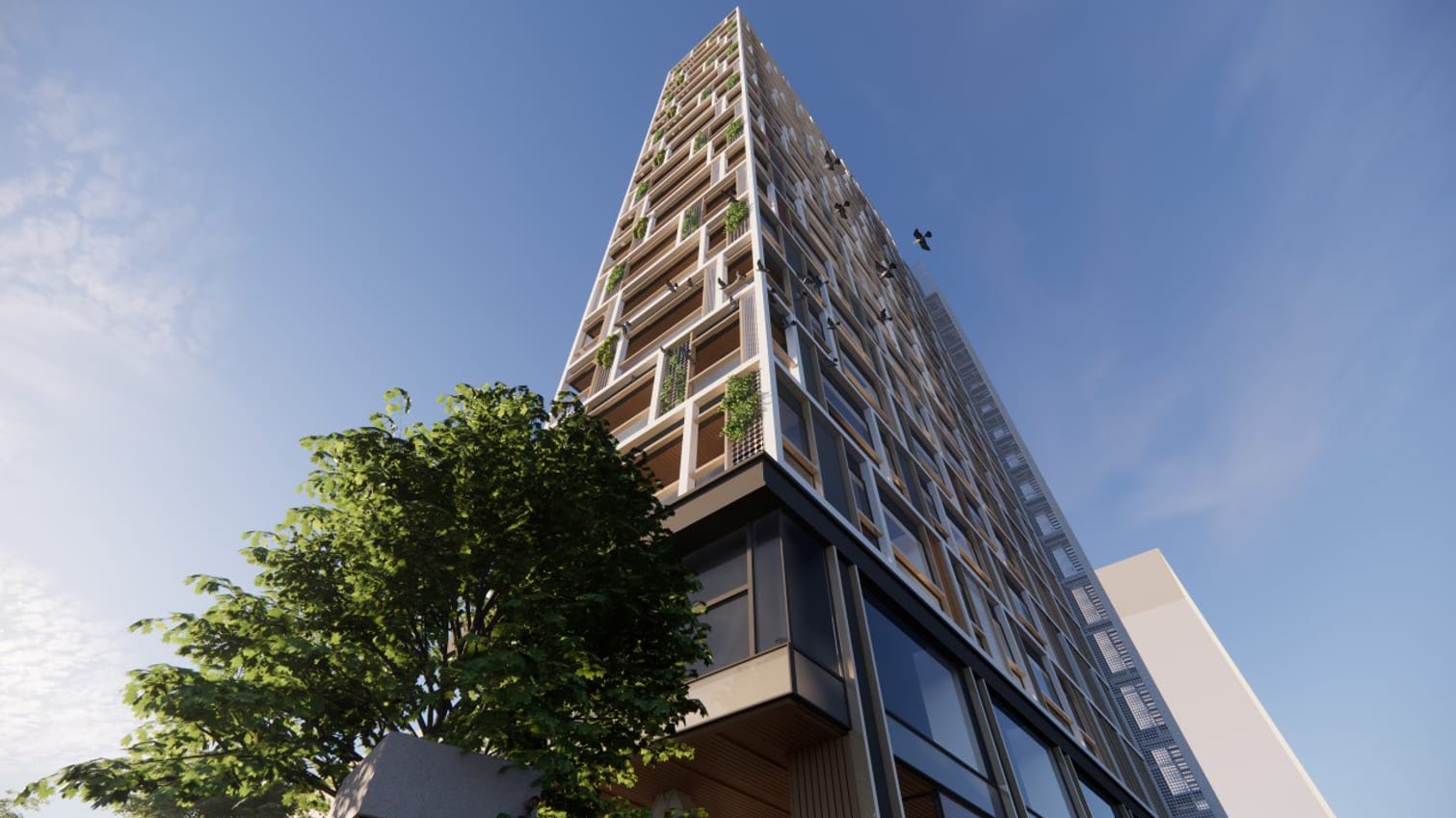 Tower facade